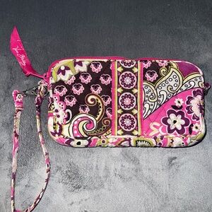 Vera Bradley Pink and Purple Paisley Clutch